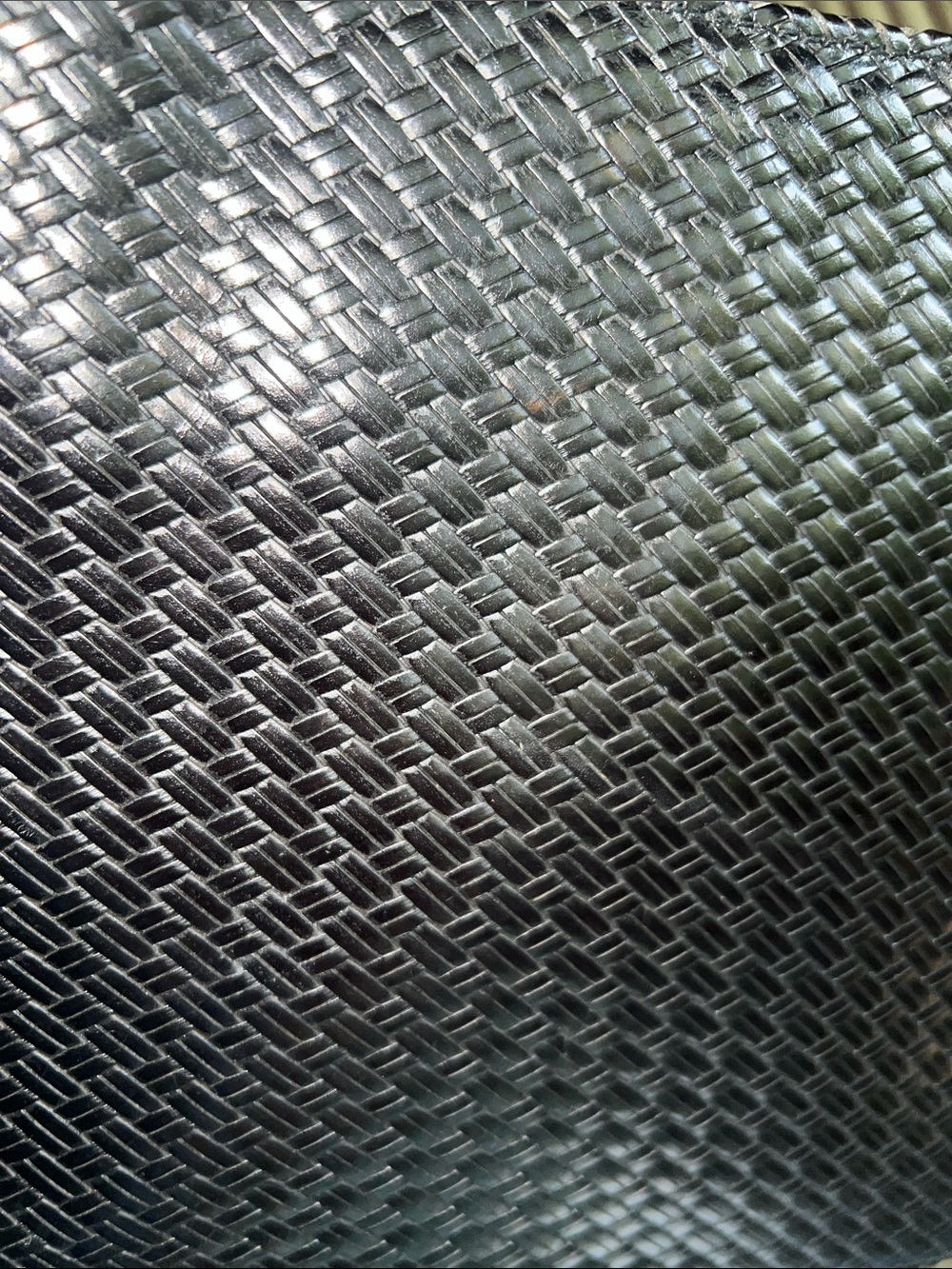 Vintage Via Spiga Brown Woven-Look Texture Shoulder Bag - Picture 7 of 8